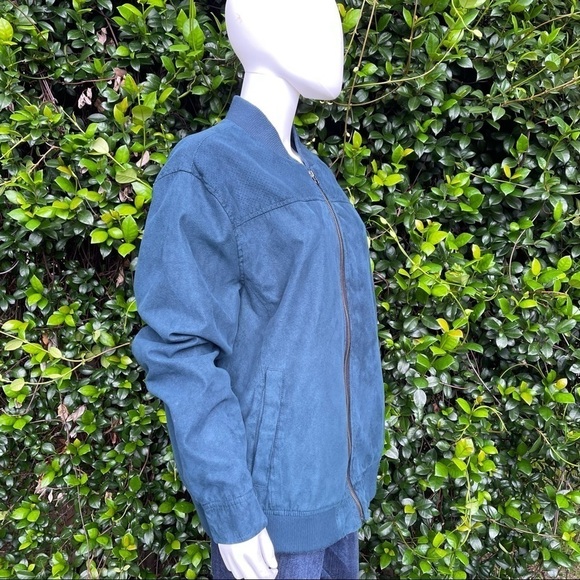 TASSO Elba Vegan Emerald Green Suede Racer Style Men’s Classic Jacket - Picture 2 of 10